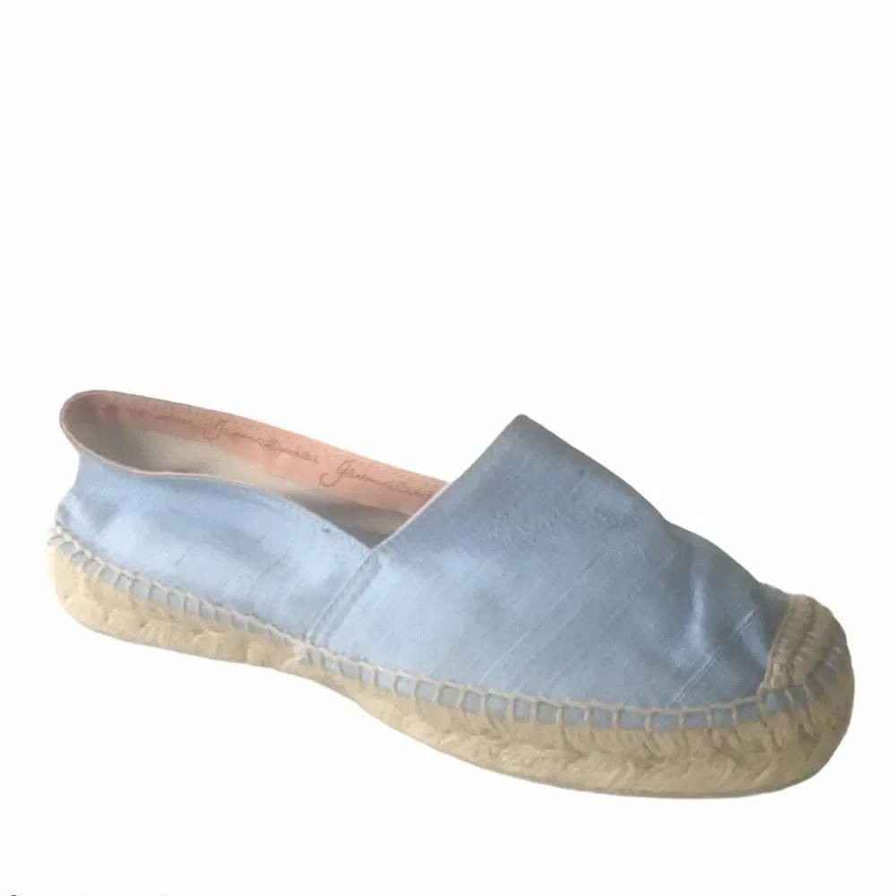 GAIMO Flat Espadrilles Slip-On Flat Loafer Sandals Shoes Blue 8